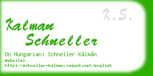 kalman schneller business card